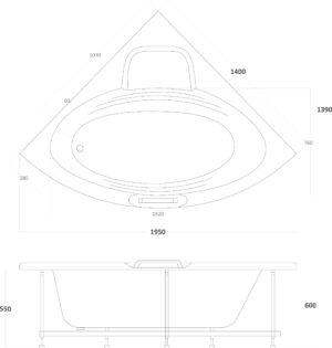 533 MARINA 140 Χ 140 X h. 60cm