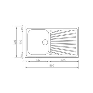 STAINLESS STEEL 11413 COMETA SATINE (86X50)