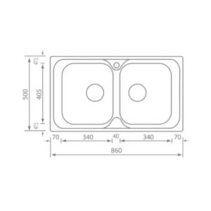 STAINLESS STEEL 10544 ATLANTIC SATINE (86X50)